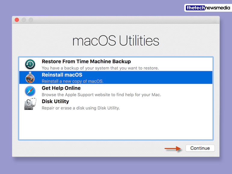 Reinstall The macOS