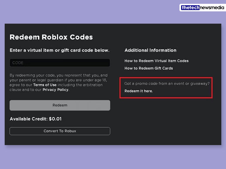 Redeem A Roblox Gift Card