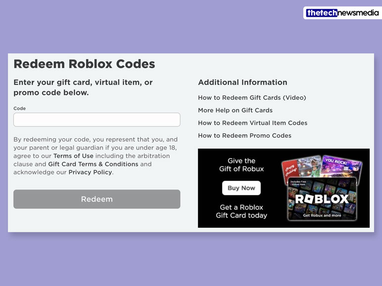 Redeeming A Roblox Gift Card At Checkout